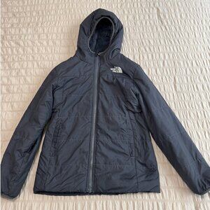 THE NORTH FACE Gray Reversible Full Zip Hooded Jacket
